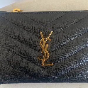Saint Laurent Monogram Matelassé Leather Bifold Wallet - Excellent Condition